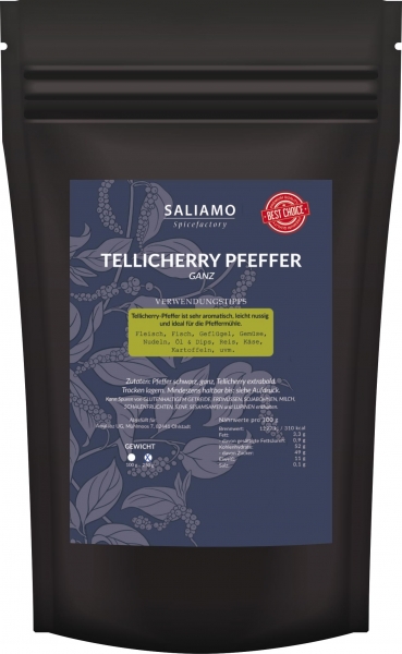 250g Schwarzer Malabar Pfeffer ganz aus dem Wayanad Hochland